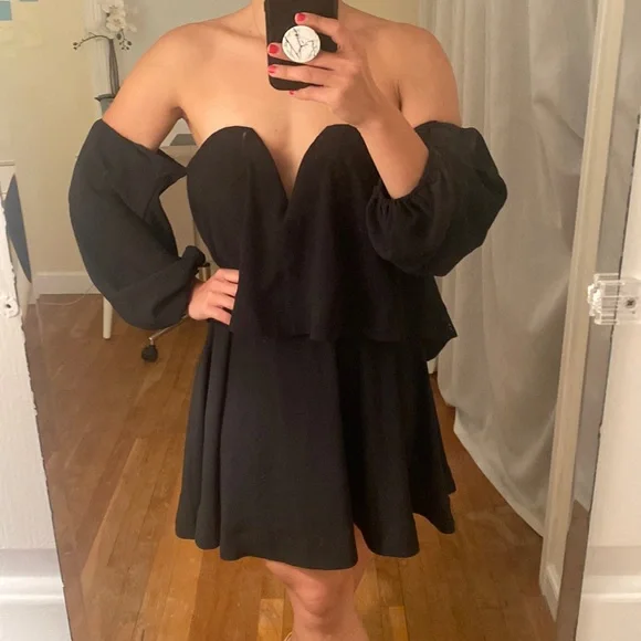 princess polly baby blue dress Tilly Oddy Black Selfie Leslie